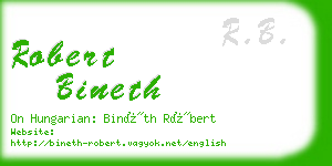 robert bineth business card